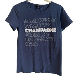 J. Crew Champagne Sequin Graphic Short Sleeve T-Shirt Size XS